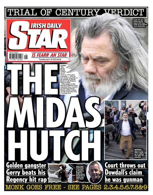 Irish Daily Star front page dubs Gerry Hutch the 'Golden Gangster' with 'The Midas Hutch'.jpg Gerry Hutch-Irish Daily Star front page dubs Gerry Hutch the 'Golden Gangster' with 'The Midas Hutch'.jpg